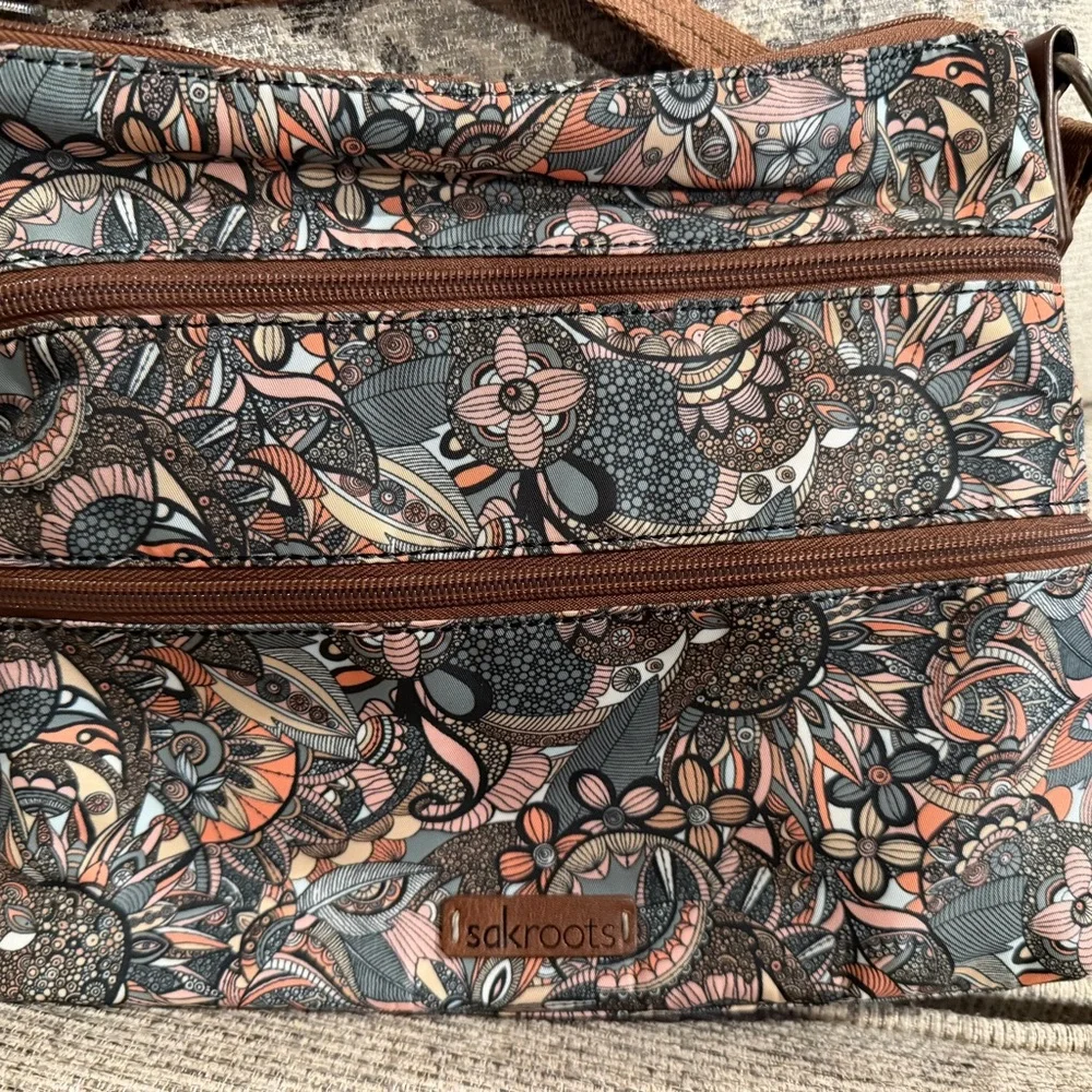 Sakroots Crossbody Bag + Wallet Set Boho Floral Print Adjustable Strap BNNU - Picture 2 of 14